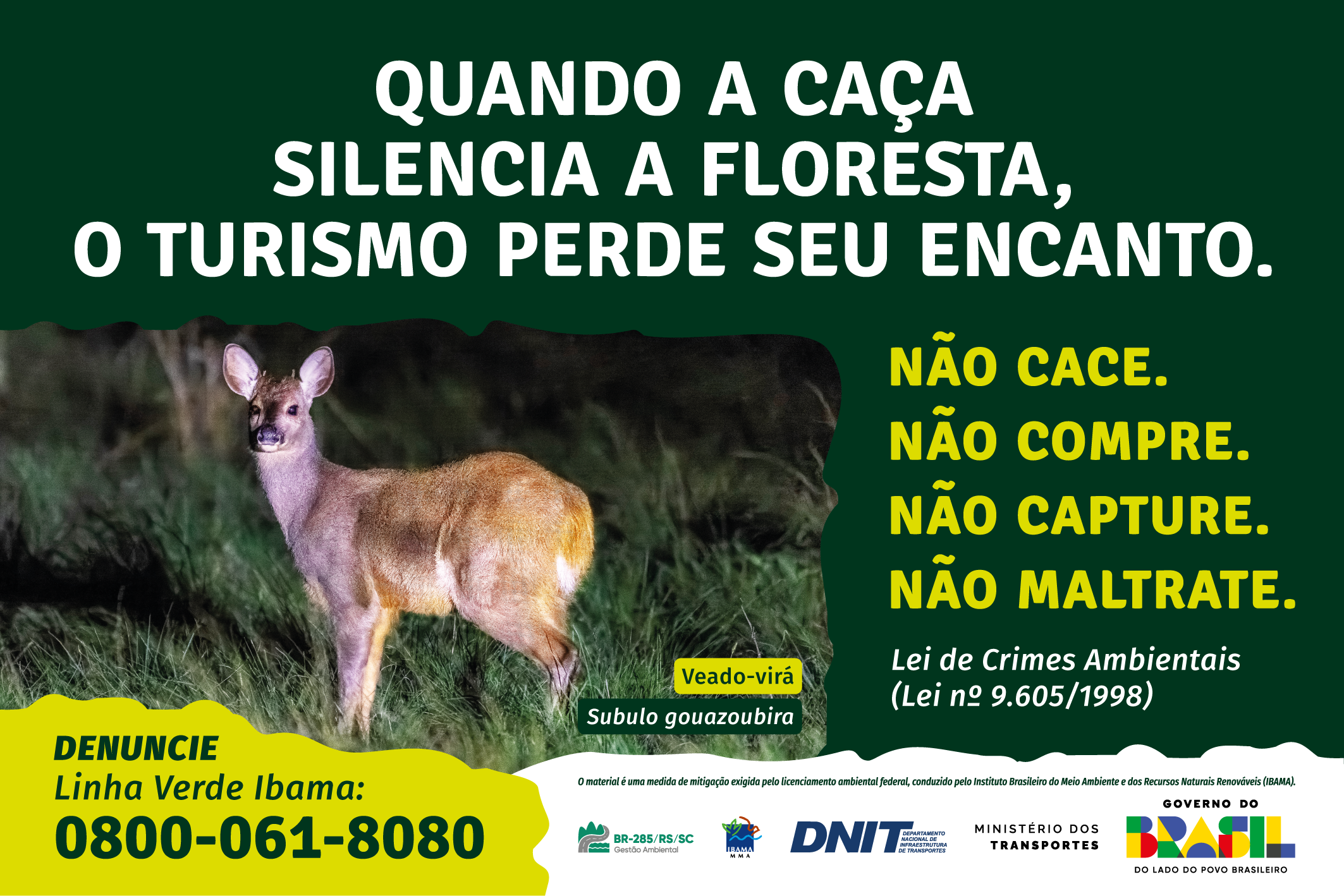 Placa Campanha de Fauna - horizontal